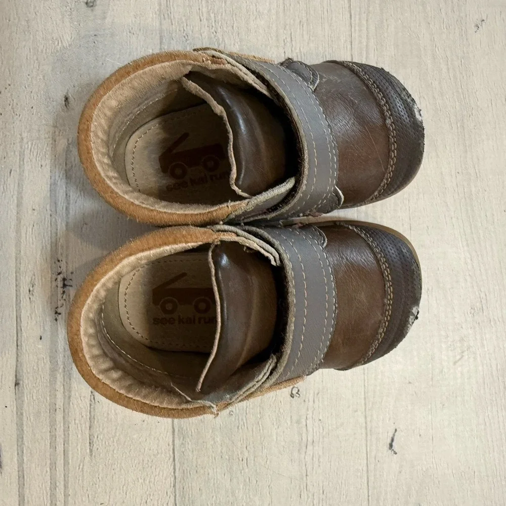 See Kai run kids sawyer boys brown boots‎ toddler size 4